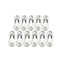 10/20Pcs 44mm x 16mm Silver Tone Metal Keyhole Hanger Fasteners For Hanging Paintings Frame On The Wall