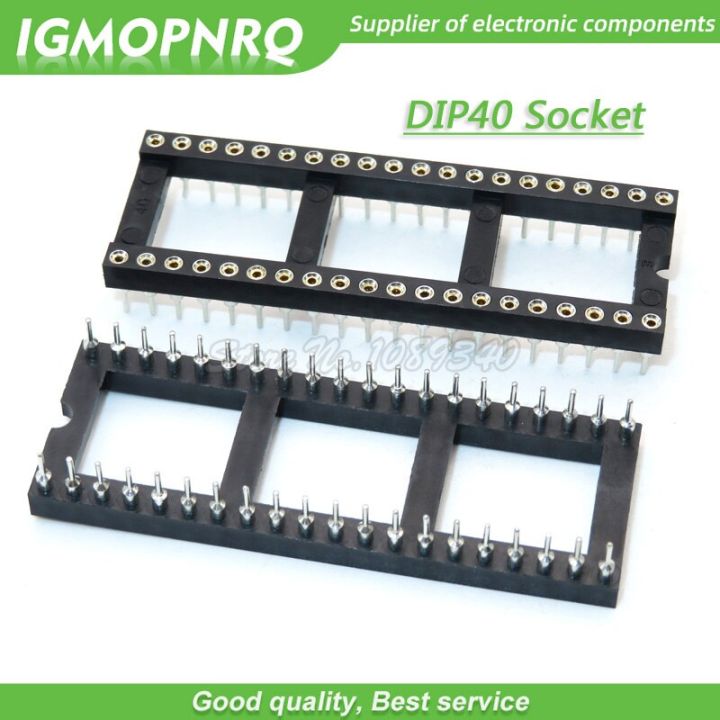 10PCS DIP 40 Round IC SOCKET 40 PIN 40PIN 40P Round Hole DIP IC Sockets Adaptor Solder Type,Gold plated inner