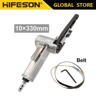 HIFESON 10*330มิลลิเมตร20*520มิลลิเมตรนิวเมติกเข็มขัดซานเดอร์มุมอากาศเครื่องบดเครื่องขัดด้วยเข็มขัดขัดสำหรับเครื่องอัดอากาศงานไม้ขัดสนิม Removel เฟอร์นิเจอร์รถยางขัด