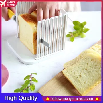 Foldable Bread Cutting Guide Toast Bread Slicer Stand Plastic Bakeware  Slicing Tool Thickness Adjustable Plastic Household Toast