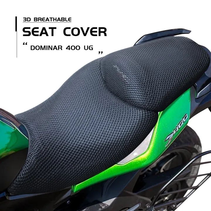 Motorcycle Anti Slip 3D Mesh Fabric Seat Cover Breathable Waterproof Cushion For Bajaj Dominar