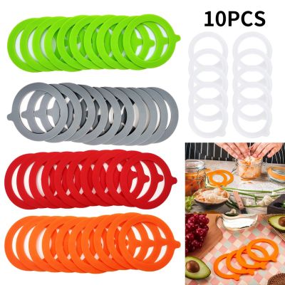 10pcs Silicone Jar Gaskets Food Storege Jars Replacement Gasket Airtight Rubber Seals Rings Jars O Rings Gaskets Kitchen Tools