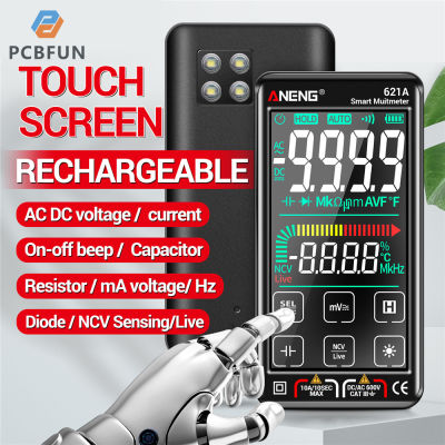 หน้าจอสัมผัส LCD สี621A อัจฉริยะ Pcbfun จำนวน9999จุด621A DC /Ac การวัดแรงดันไฟฟ้า Aneng