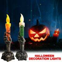 【YP】 Holloween  Lights Candle Holder Horror Hand Desktop Decoration Ornaments