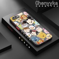 เคส Chenyyyka สำหรับ OPPO R11 R11s R9s แฟชั่น Disney Friends เคสบางมีน้ำค้างแข็งโปร่งใสแข็งขอบสี่เหลี่ยมกันกระแทกปลอกซิลิโคนคลุมทั้งหมดเคสนิ่มป้องกัน