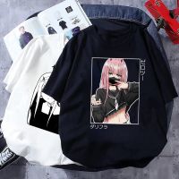 เสื้อยืดผ้าฝ้ายญี่ปุ่นอะนิเมะ Darling ใน Franxx เสื้อยืดเซ็กซี่ความงามสาว Zero 2กราฟิกเสื้อมังงะยอดนิยม Streetwear หญิง Kawaii Tee