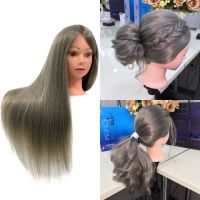 hot！【DT】✼  Mannequin With 85  Real Hair Styling Training Dolls Tete De Cabeza Hairdresser Braiding Practice