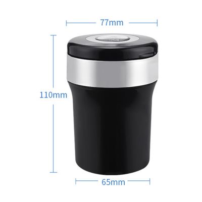 hot！【DT】  Car Ashtray Smokeless Ashtray with Lid Compass for Most Cup HolderTH