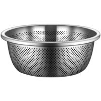 【CW】 304 stainless steel drain basket Vegetable washing basin Basket rice artifact Fruit filter Strainer items