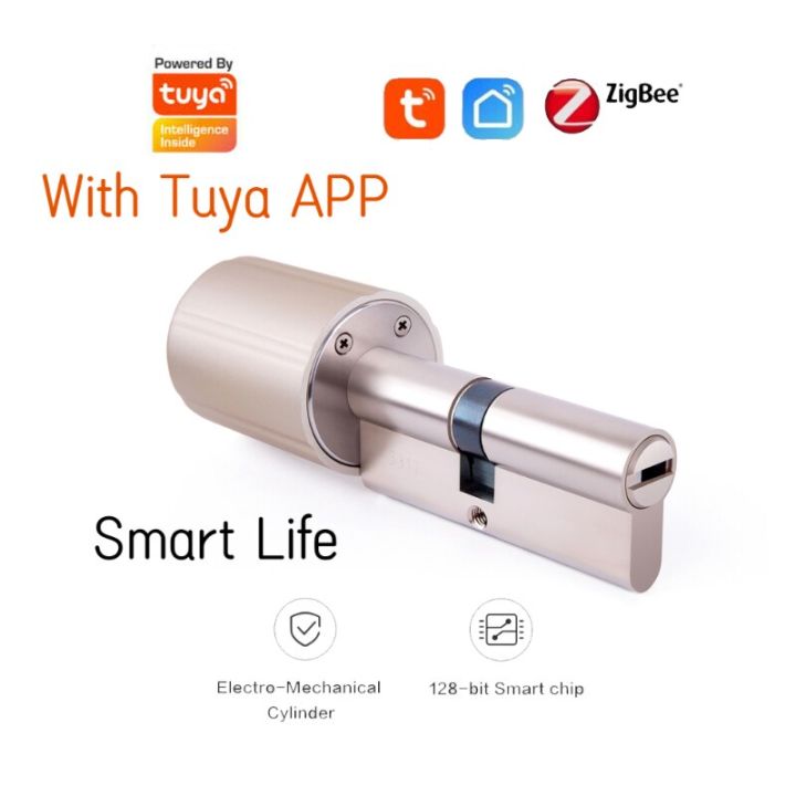 tuya-ตัวล็อคล็อคอัจฉริยะไร้สายกุญแจอิเล็กทรอนิกส์ทรงกระบอกใหม่-wifi-zigbee-ล็อกประตูเข้ารหัสอัจฉริยะสมาร์ทโฮม