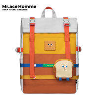 Mr. ace Homme Foodie Series Large Laptop Backpack กระเป๋าเป้สะพายหลัง กระเป๋าใส่แล็ปท็อป ความจุสูง สําหรับนักเรียนมัธยมปลาย