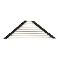 Roll Up Triangle Dish Drying Rack for Sink Corner Over the Sink Caddy Sponge Holder Foldable Stainless Steel Drainer Kitchen