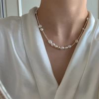 Silver Color Pearl Necklace for Women Girl Baroque Choker Irregular Beads Jewelry Birthday Gift Wholesale