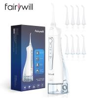 ZZOOI Fairywill Water Flosser USB Rechargeable Oral Irrigator Dental 3 Modes Waterproof IPX7 300ML Water Tank Water Jet Teeth Cleaner