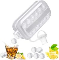 Portable Ice Ball Maker Bottle Ice Makes 12 Ice Cubes Molds Bottle Creative Ice Hockey Bubble Ice Maker Kettle for Bear Whisty