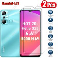 2pcs Original Tempered Glass For Infinix Hot20i X665e Hot 6.6" Infinixhot20i Protector Protective Screen X665c 20i