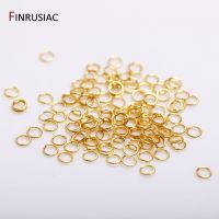 【YF】 18K banhado a ouro anéis de salto aço inoxidável 3mm DIY jóias fazendo suprimentos acessórios atacado 200pcs por lote