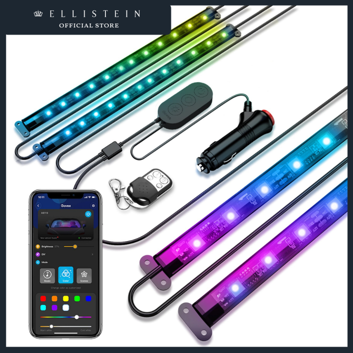 Govee RGBIC Interior Car Lights. Programmable, Dimmable, App Controlled