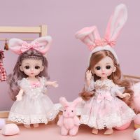 (Popular toys)ตุ๊กตาของเล่นแฟชัน BJD ขนาด16 Cm,ใหม่พร้อมเสื้อผ้าตุ๊กตาเด็กมินิตุ๊กตาทารกเด็กผู้หญิงแต่งตัว3D ตา1/12 Kado Ulang Tahun