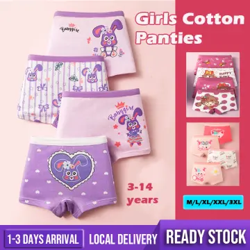 4pcs/set Baby Girl Underwear Cotton Soft Kid Panties Seluar Dalam Gadi  Underpants Cartoon Childrens Panty