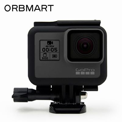 ORBMART เคสตัวเครื่องป้องกันกรอบสีดำสำหรับ Go Pro Gopro Hero 5 6 7อุปกรณ์เสริมกล้องกีฬา