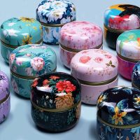 Tea Containers Candle Cans Tea Box Candy Snacks Small Round Cans Mini Portable Tin Cans Packaging Storage Boxes