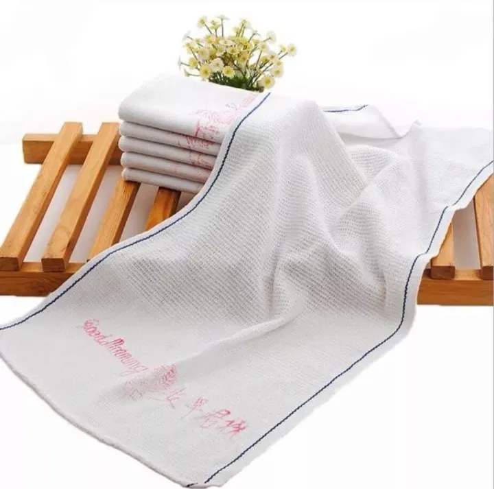 1Pcs Goodmorning Towel Hand/Face/Back Towel (Blue line) 75x34cm Lazada PH