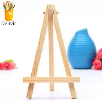 JETTINGBUY Mini Wooden Tripod Easel Display Painting Stand Card Canvas  Holder