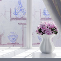 New 60*200CM 8 Style PVC Waterproof Adhesive Glass Sticker Bath Door Window Film Flower Self-adhesive Sticker Privacy Home Decor