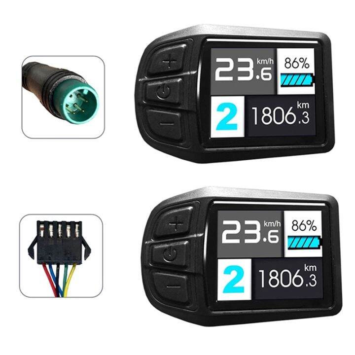 lcd-tft-ukc3-display-speed-battery-time-indicator-for-electric-bicycle-24v-36v-48v-motor-conversion-kit