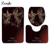 Bernicl Zeegle 3pcs/set Romantic Valentine Bathroom Mats Absorbent Soft Anti-slip Foot Pad Tapete Pedestal Rug Lid Toilet Cover