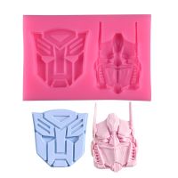 【CW】 Transformer หุ่นยนต์ Fondant แม่พิมพ์ซิลิโคนช็อกโกแล็ตบิสกิตแม่พิมพ์ดินเหนียวพิเศษแม่พิมพ์ทำเค้กตกแต่งแม่พิมพ์ซิลิโคน สินค้าสปอต สินค้าสปอต A A ของขวัญ กำนัล ของขวัญ gift