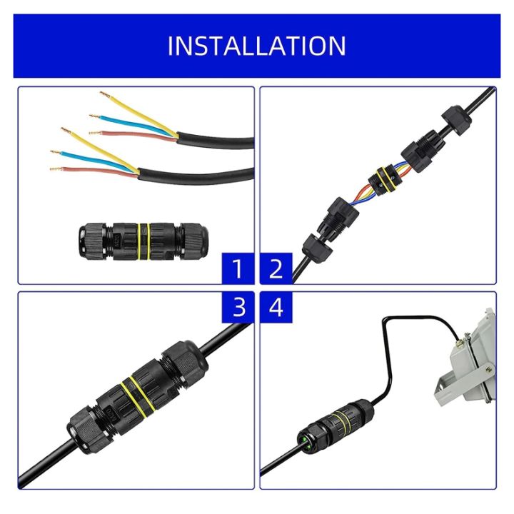 5pc-ip68-waterproof-2-way-3-core-junction-box-electrical-cable-connector-accessories-m20-wire-range-5-12mm-for-outdoor-repair