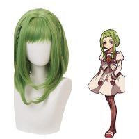 HAIRJOY  Nanamine Sakura  Cosplay Wig Green Synthetic Hair Wigs Medium Length Heat Resistant Fiber Wig  Hair Extensions Pads