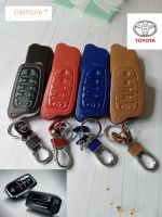 พร้อมส่ง ซองหนังใส่รีโมทกุญแจ Toyota Fortuner / Camry ปี 2015-2018 รุ่น Smart Key เคสรีโมท เคสกุญแจ( 4 ปุ่ม）