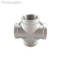 Stainless Steel SS304 1/8 1/4 3/8 1/2 3/4 1 1-1/4 1-1/2 Female BSP Thread Pipe Fitting 4 Way Equal Cross Connector SS304