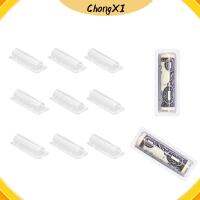 CHONGXI 12PCS ที่วางทำเอง ที่ใส่บัตรและเงิน พลาสติกทำจากพลาสติก พร้อมเทปกาวสองหน้า ที่ใส่เงินลิปสติก ของขวัญบัณฑิต โปร่งใสโปร่งใส ถุงลิปบาล์ม ลิปบาล์ม