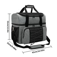 Bowling Tote Golf Shoe Bag Bowling Portable Travel Bag and Padded Divider for Double Ball and One Pair of Bowling Shoes