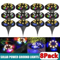 12LED Solar Power Disk Light Outdoor Garden Solar Underground Light Deck Light Spotlight Buried Solar Led Lamp Garden Decor