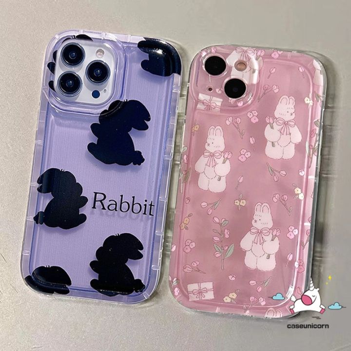 เคส-a55สำหรับ-a16-oppo-a12-a54-a17-เคส-a95-a57-a3s-a16s-a7-a31-a77-a96a16k-a9-a52แอร์แบ็กการ์ตูนดอกไม้กระต่ายเคสที่มีความคิดสร้างสรรค์