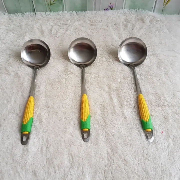 Sendok Kuah Sop Stainless Steel Irus Kuah Sup Sayur Gagang Jagung