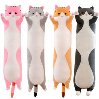 50cm Squishy Kitten Plush Toy Stuffed Long Cat Doll Brown Pink Grey 3 Colors Down Cotton Sleeping Companion Comforting Wholesale2023