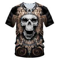 New product hot sale mens summer skull poker print mens short-sleeved T-shirt 3D T-shirt casual breathable season hip-hop hip-