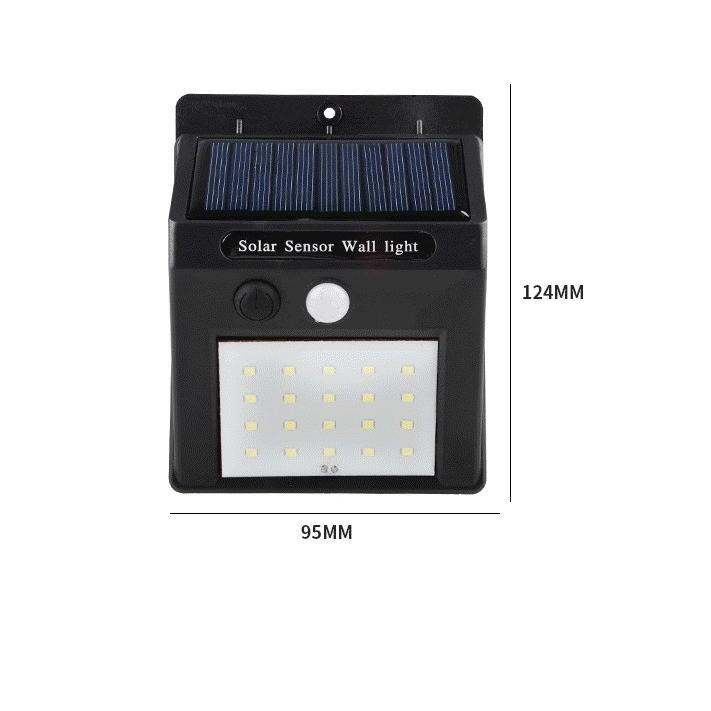 โคมไฟผนังโซล่าเซลล์-solarcell-sensorlight-1ชุด