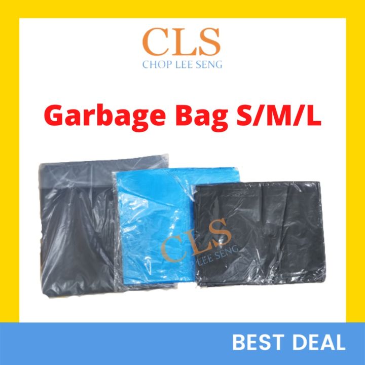 CLS Plastic Garbage Bag Rubbish Bag Disposal Bags Blue / Black Plastik ...