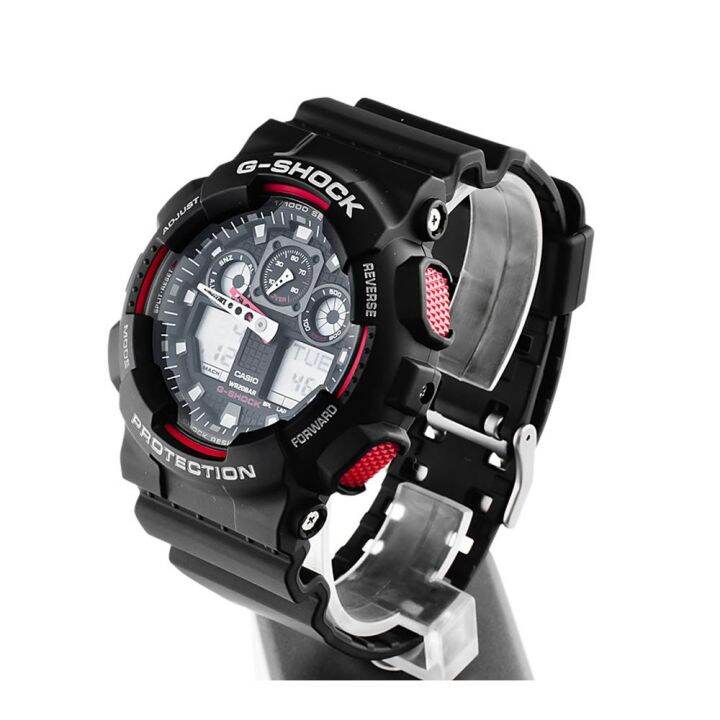 ของแท้-100-casio-g-shock-รุ่น-ga-100-1a4-นาฬิกาข้อมือผู้ชาย-สายเรซิ่น-จัดส่งพร้อมกล่องคู่มือใบประกันศูนย์cmg-1ปี