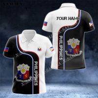 PHILIPPINES Flag Tattoo Custom 3D Print Polo Shirts Men Slim Collar Short Sleeve StreetWear Casual Top New Summer Clothing