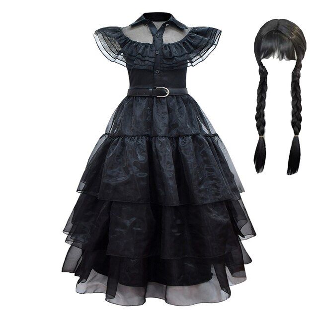 women-clothes-halloween-vestidos-for-kids-girls-mesh-party-dresses-carnival-costumeswednesday-addams-cosplay-for-girl-costume
