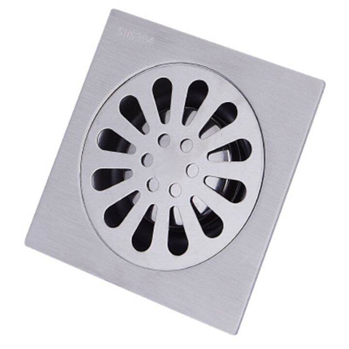 ledfre-10cmx10cm-drain-floor-shower-tile-channel-304-stainless-steel-bathroom-siphon-mesh-sink-strainer-garagehair-lf66006