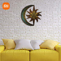 Xiaomi ตกแต่งบ้าน Wrought Iron Sun Moon Metal Art แขวนจี้พื้นหลังผนังตกแต่งห้องนั่งเล่นเครื่องประดับวินเทจ-lihanrui